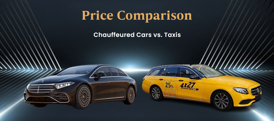Chauffeured Cars vs. Taxis in Copenhagen: Comfort, Class, and Reliability Compared | Best Limousine Service Copenhagen Price comparison 1